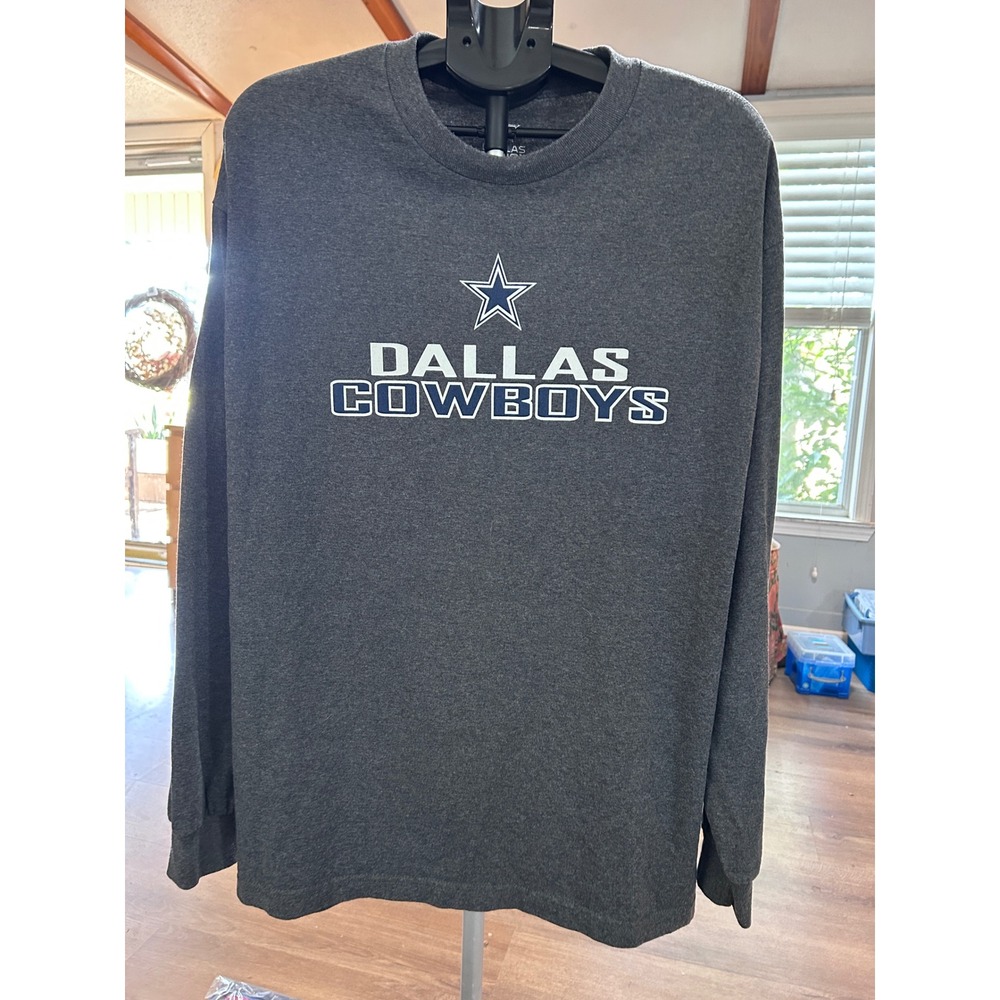 Dallas Cowboys Mens Long Sleeve T Shirt Authentic XL Gray Football‎ NFL